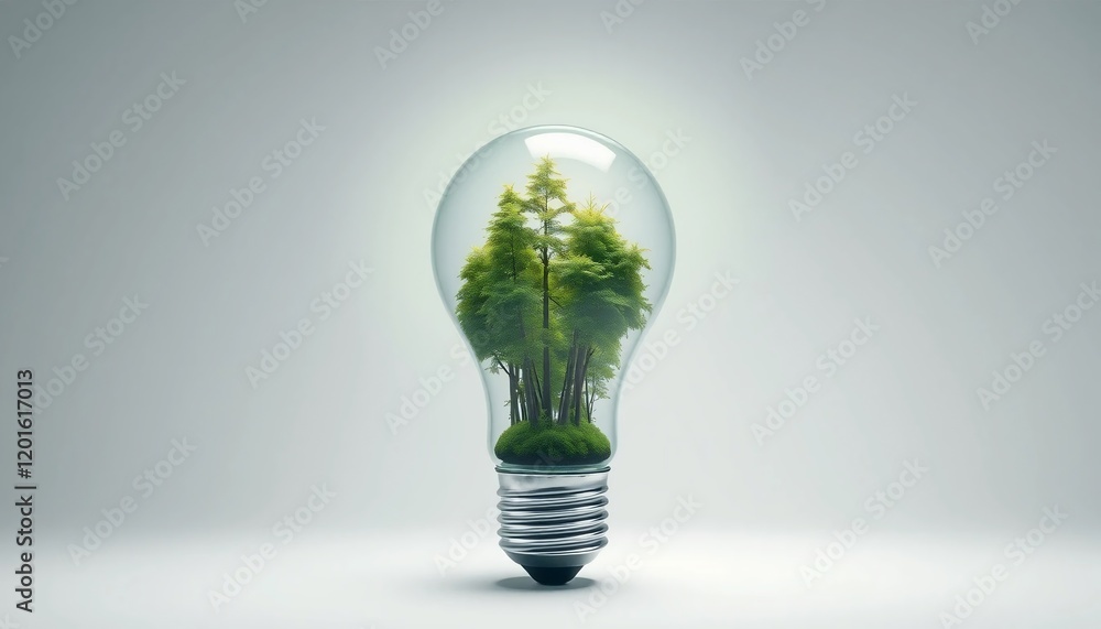 Light bulb on green grass symbolizing energy and innovation Light bulb on green grass symbolizing energy and innovation