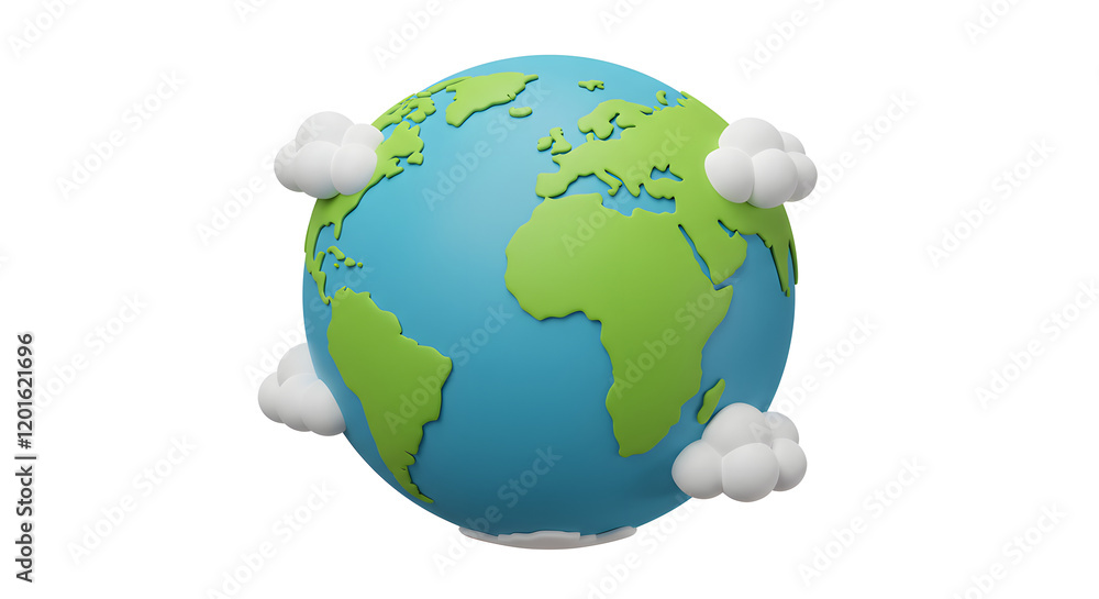 Fototapeta premium earth in the hands of the person, isolated white background