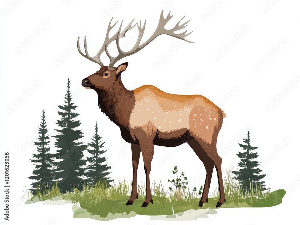 deer with a leaf deer with a leaf