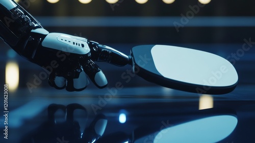 Robotic Arm Interacting with Futuristic Device