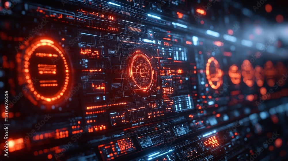 Futuristic Technology Interface Background. Futuristic Technology Interface Background.