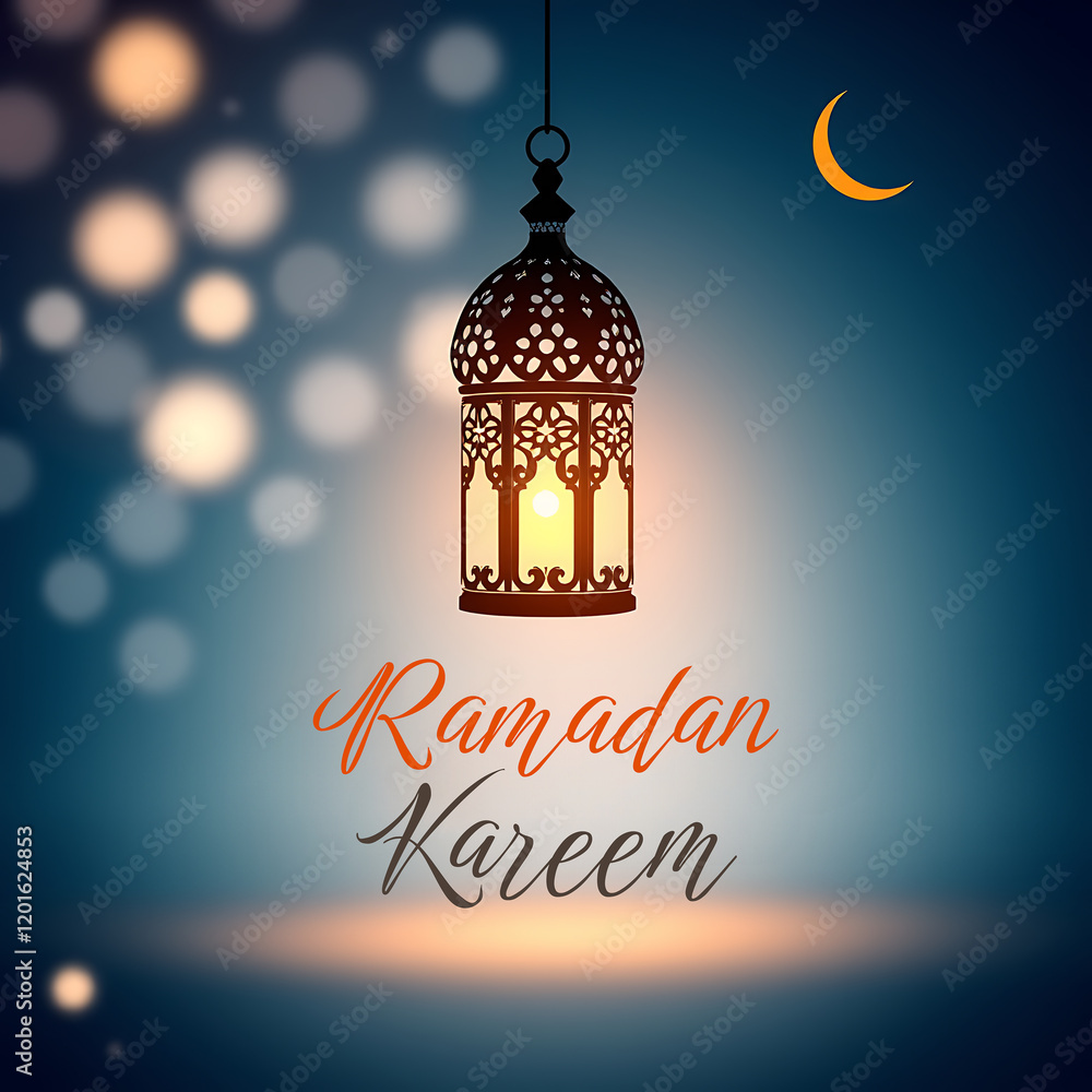 Naklejka premium ramadan kareem greeting design, ramadan social media design, mahe ramadan 