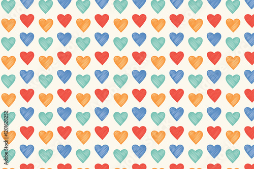 Abstract geometric heart pattern vector
