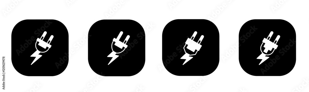 Plugs icon in flat. A plug icon design. Stock vector. Plugs icon in flat. A plug icon design. Stock vector.