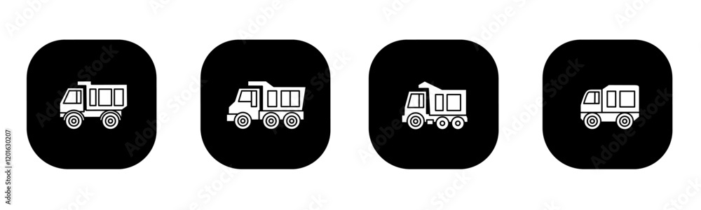 Truck icon in flat. A truck icon design. Stock vector. Truck icon in flat. A truck icon design. Stock vector.