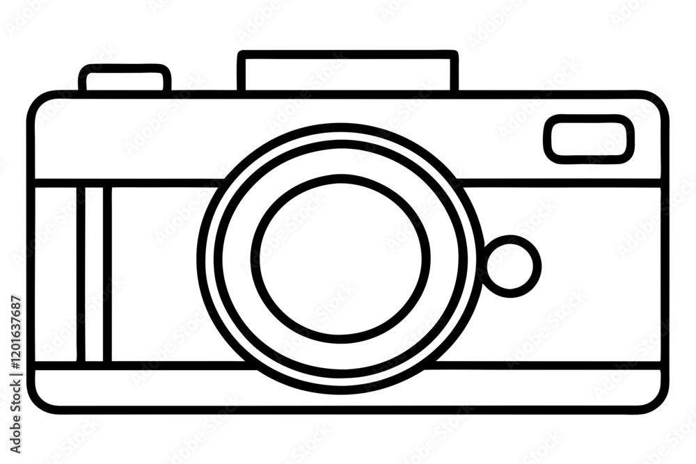High-Resolution Camera Icon Vector with Lens and Shutter Mechanism - SVG Format High-Resolution Camera Icon Vector with Lens and Shutter Mechanism - SVG Format