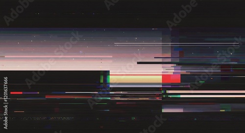 Digital Glitch noise static television VFX. Visual video effects stripes background, CRT tv screen no signal glitch effect

