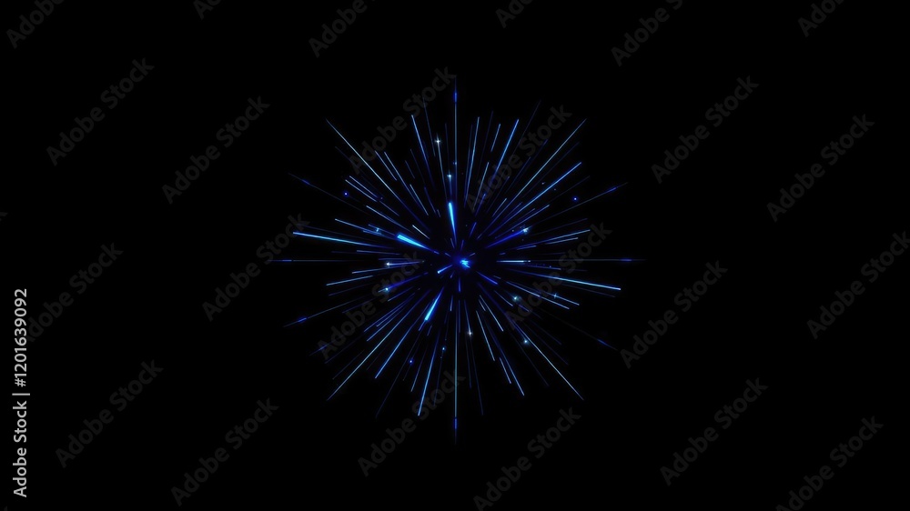 Blue star burst animation on a dark background, star, motion, burst Blue star burst animation on a dark background, star, motion, burst