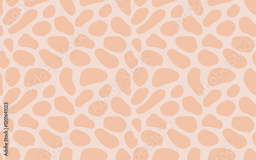 Seampless pattern with giraffe spots in light pastel colors. Animal print for  fabric and textile design