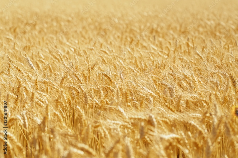 Golden wheat field, ripe stalks swaying gently in the summer sun. Golden wheat field, ripe stalks swaying gently in the summer sun.