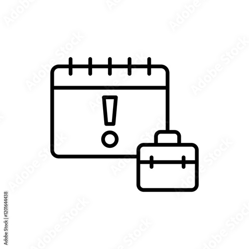 Rush job outline icons, minimalist vector illustration ,simple transparent graphic element .Isolated on white background