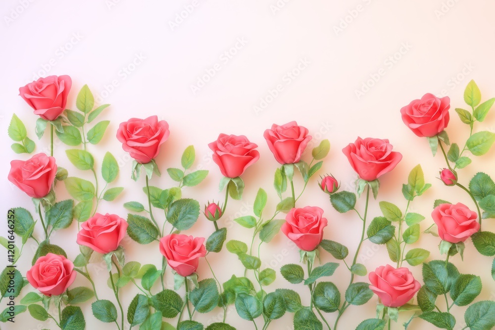 A cascade of pink roses adorns the wall, their soft petals whispering sweet nothings of love and romance, perfect for Valentine's Day. A cascade of pink roses adorns the wall, their soft petals whispering sweet nothings of love and romance, perfect for Valentine's Day.