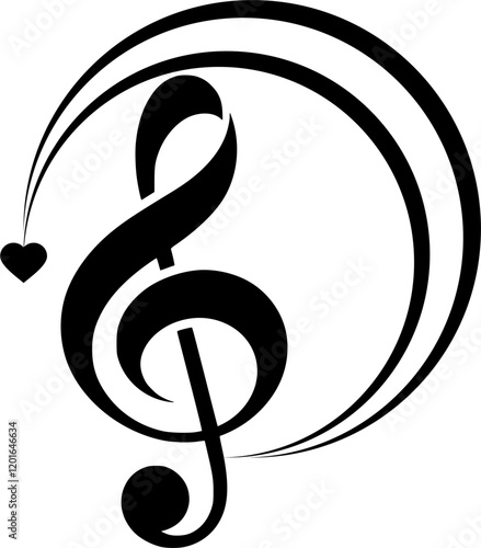 treble clef vector, vector art ready for your logo or sticker design