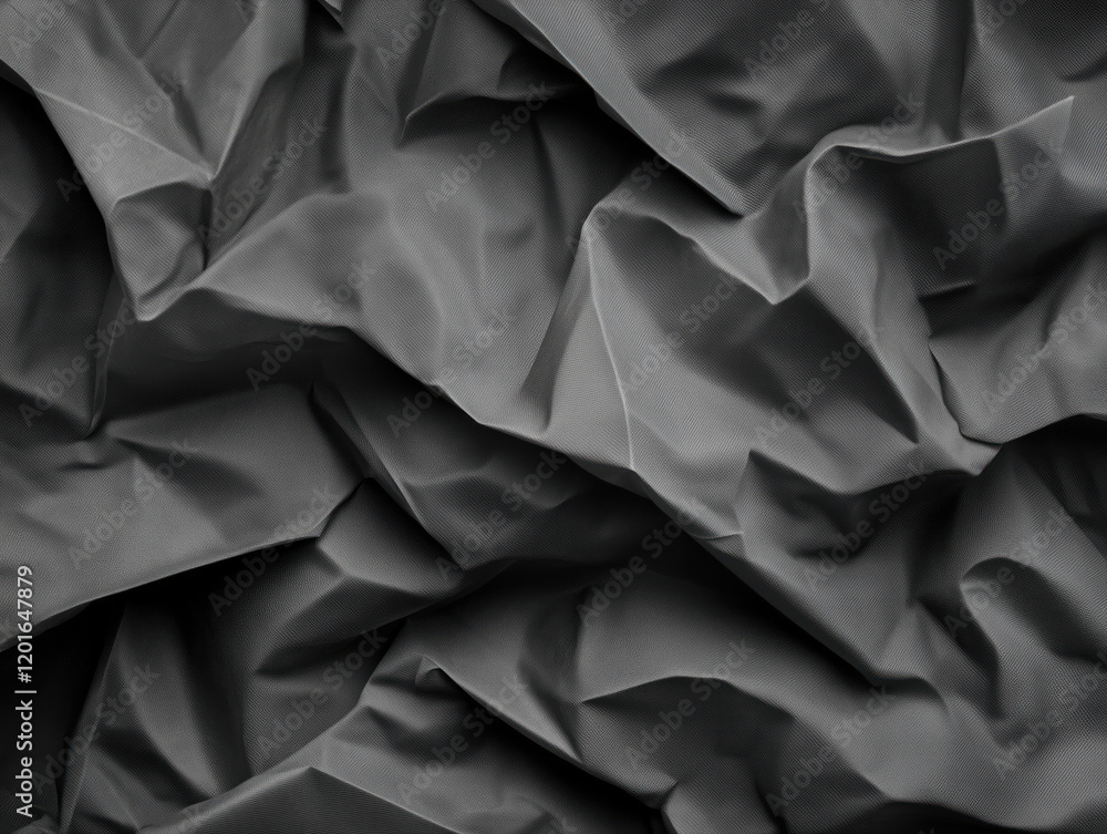 Obraz premium Abstract Textured Gray Fabric Background with Dramatic Light and Shadow Patterns