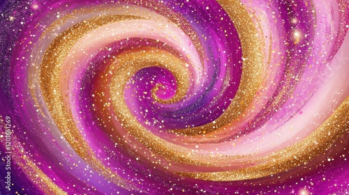 Wallpaper Mural Swirling cosmic patterns with vibrant colors and sparkling accents in a mystical universe Torontodigital.ca