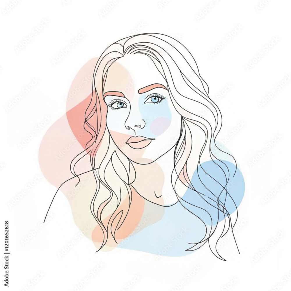 Line art illustration of a woman with flowing hair and plants
Line art illustration of a woman with flowing hair and plants