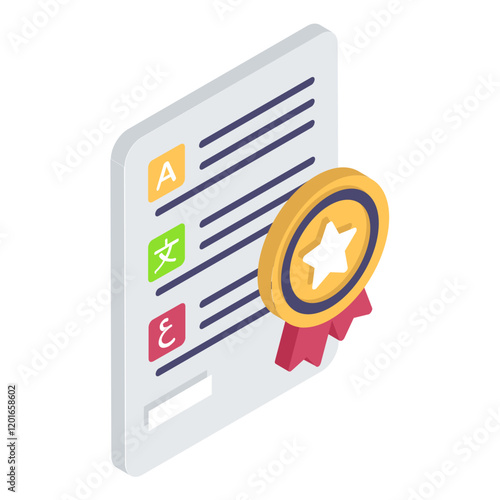 communicative competence exam isometric vector icon, International Day Language symbol, Translation Services sign, Plurilingualism and Multilingualism illustration, Linguistic proficiency test concept