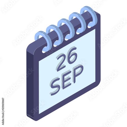 International Day of Language vector icon design symbol, Translation Services sign, Plurilingualism and Multilingualism today illustration, 26th September Ring Calendar concept