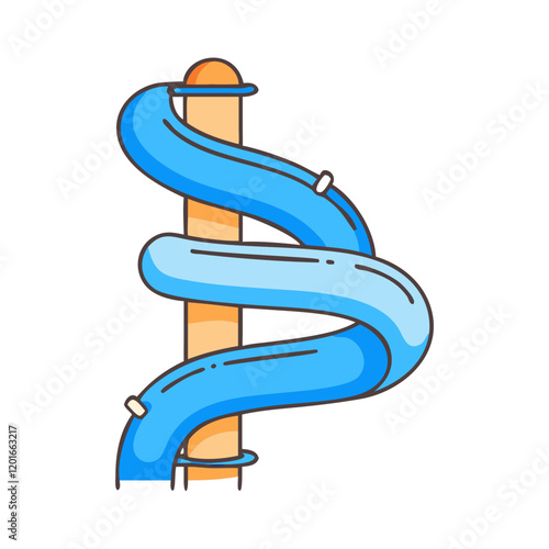 waterslide tube icon, waterslide tube vector illustration-simple illustration of waterslide tube, perfect for waterslide tube logos and themed design 