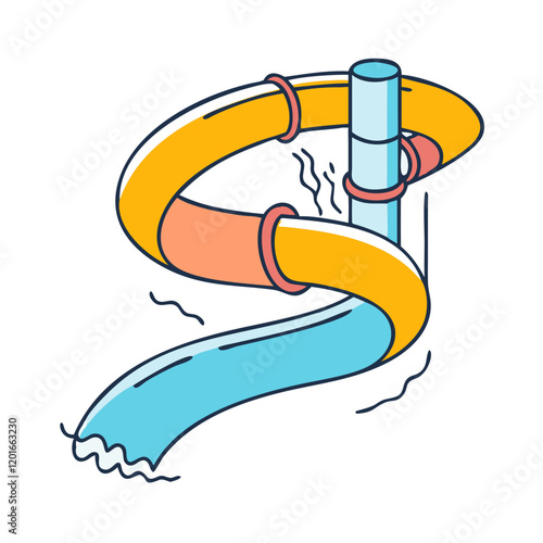 waterslide tube icon, waterslide tube vector illustration-simple illustration of waterslide tube, perfect for waterslide tube logos and themed design 