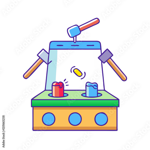 whack a mole game icon, whack a mole game vector illustration-simple illustration of whack a mole game, perfect for whack a mole game logos and themed design 