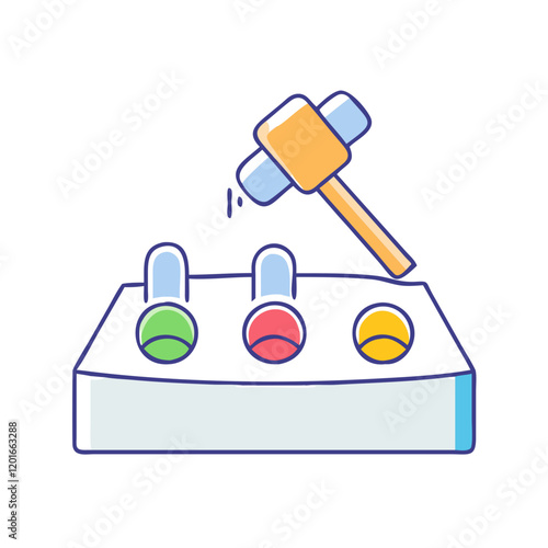 whack a mole game icon, whack a mole game vector illustration-simple illustration of whack a mole game, perfect for whack a mole game logos and themed design 