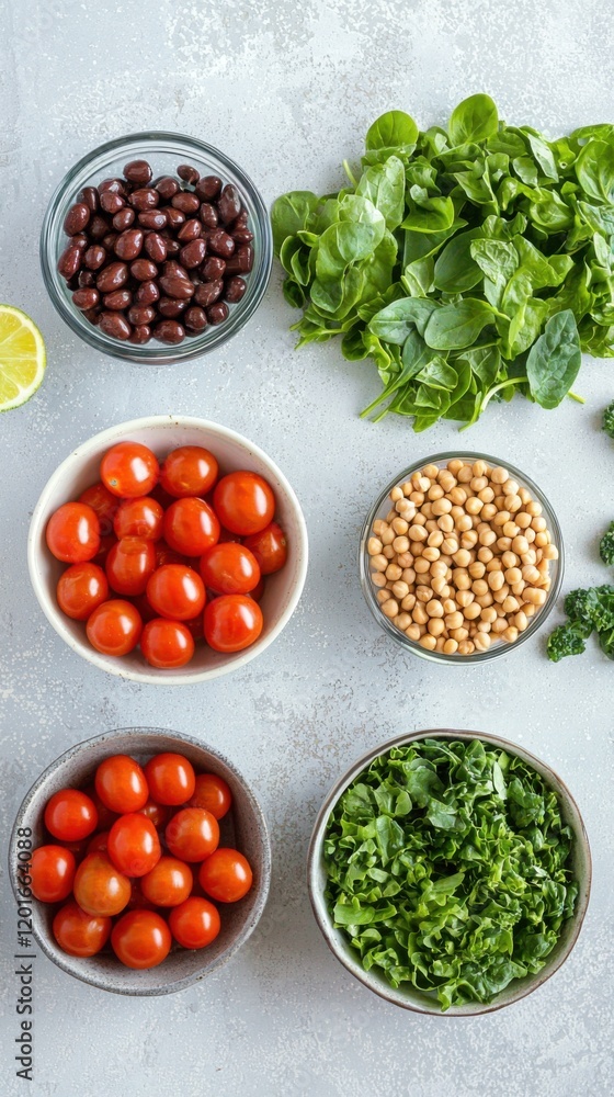 Assortment of healthy food for clean eating flexitarian mediterranean diet Assortment of healthy food for clean eating flexitarian mediterranean diet