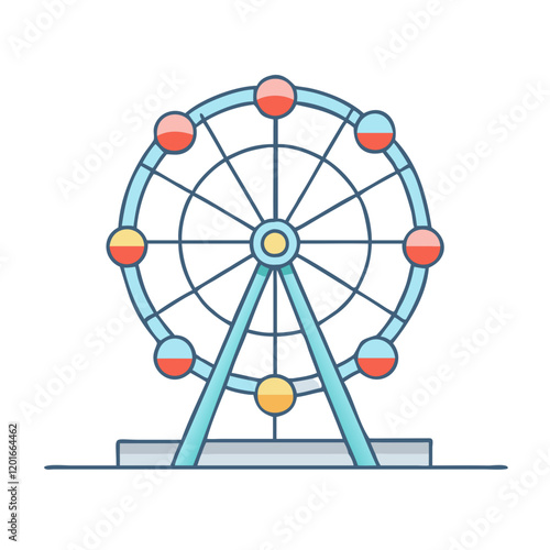 ferris wheel icon, ferris wheel vector illustration-simple illustration of ferris wheel, perfect for ferris wheel logos and themed design 