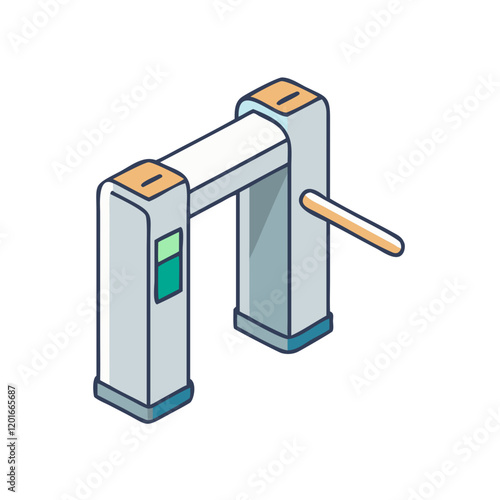 park entrance turnstile icon, park entrance turnstile vector illustration-simple illustration of park entrance turnstile, perfect for park entrance turnstile logos and themed design 