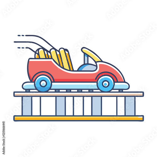 roller coaster car icon, roller coaster car vector illustration-simple illustration of roller coaster car, perfect for roller coaster car logos and themed design 