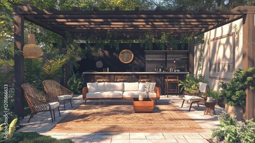 Shadows lengthen and shrink as the sun ascends, breathing life into every corner of the garden.