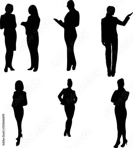 Group of silhouetted people dancing at a party in fashionable poses