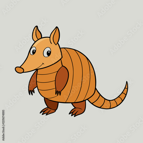 armadillo cartoon vector