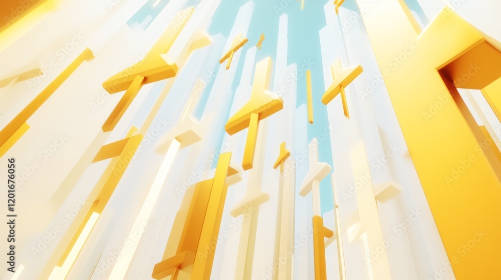 gold up, arrows going up, bright, and gold and white colors gold up, arrows going up, bright, and gold and white colors