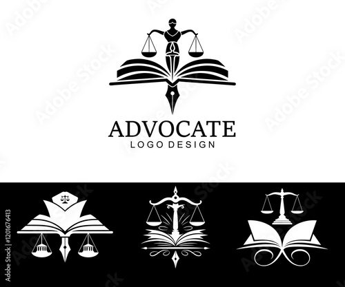 Law education logo design book logo combination law book attorney logo design inspiration