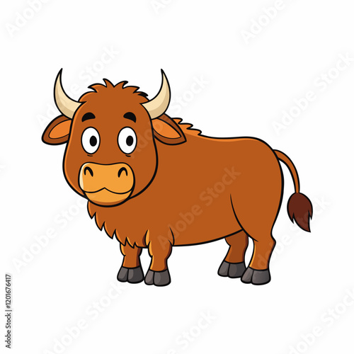 vector illustration of a buffalo