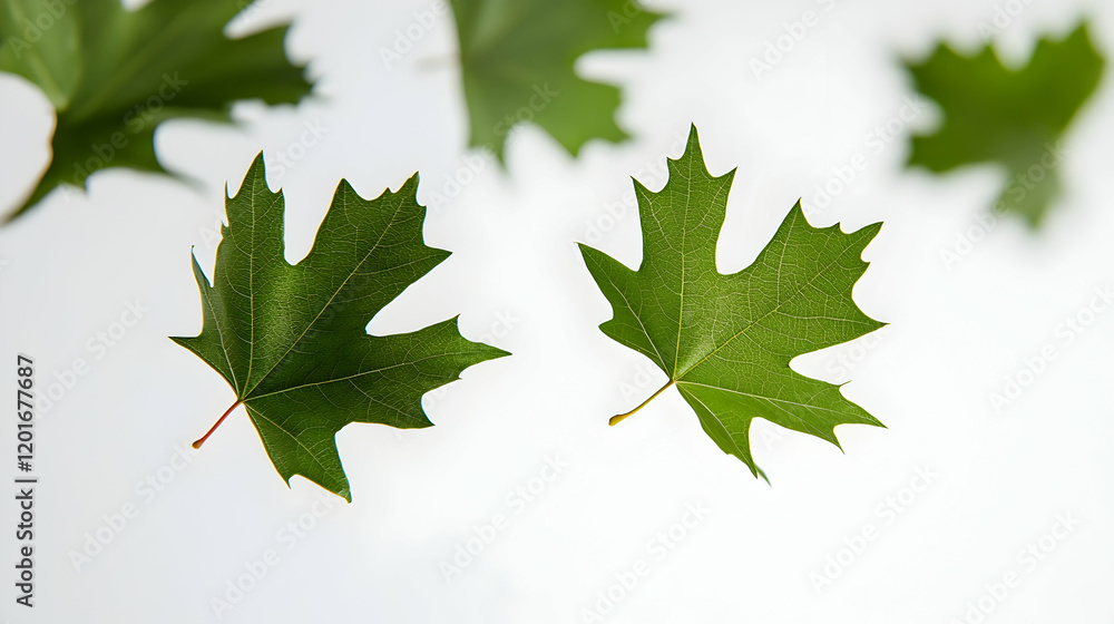 Fototapeta premium Falling Maple Leaves Nature Photography