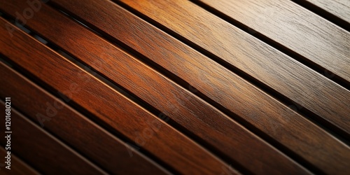 Brown wooden strips create an ideal background image, perfect for various design projects. These brown wooden strips enhance visual appeal and add texture to your background image needs. photo