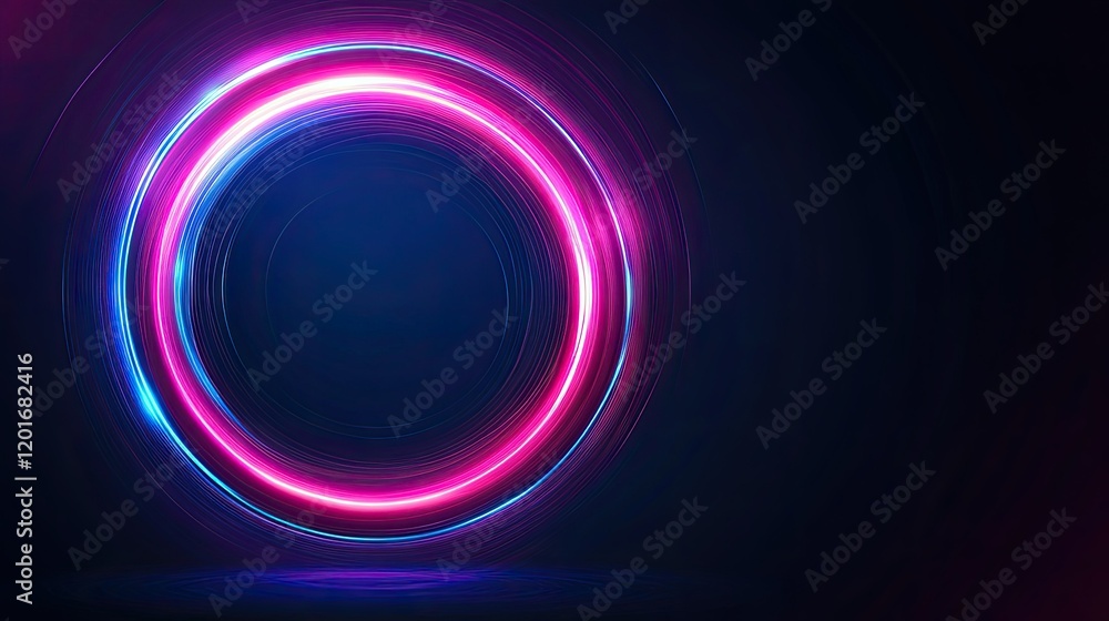 1. **Neon Circular Glow: Blue and Pink on Black** 1. **Neon Circular Glow: Blue and Pink on Black**