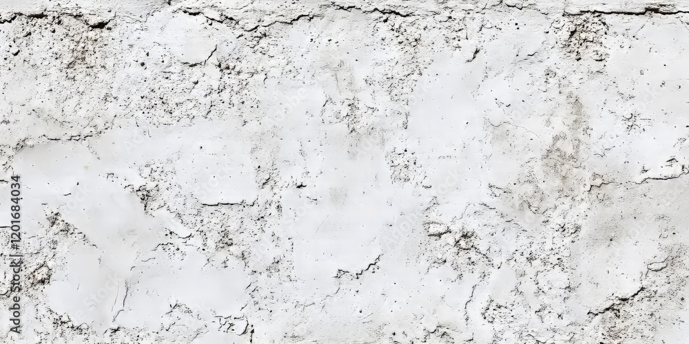 Obraz premium Seamless texture of a white cement wall featuring a rough surface, complemented by a concrete floor, perfect for backgrounds in retro and construction themed projects.