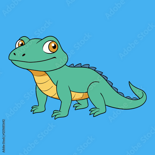 komodo dragon cartoon vector