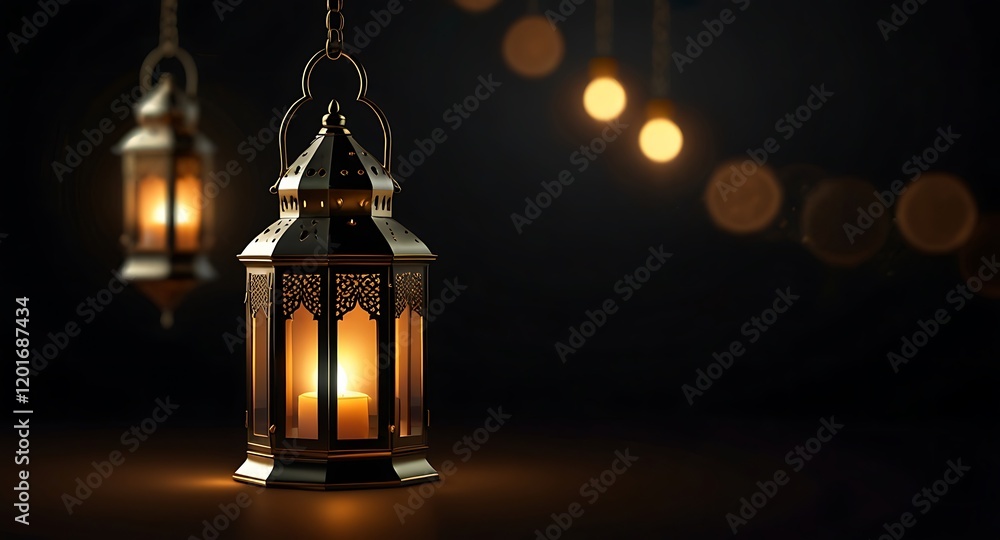 lamp on the black background lamp on the black background