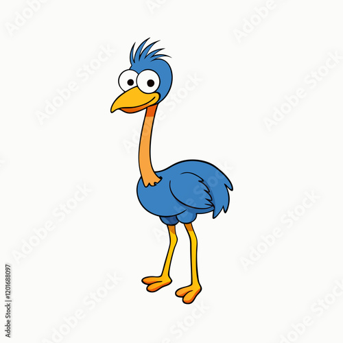 ostrich cartoon vector