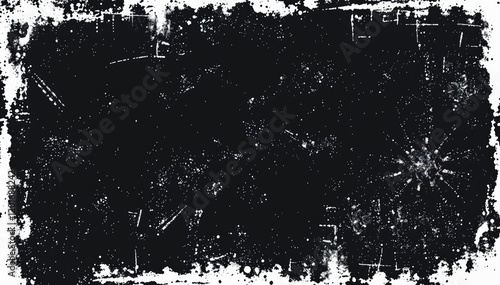 Wallpaper Mural Distressed grunge texture with white splatter on black background overlay design element Torontodigital.ca