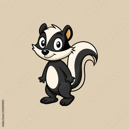 skunk cartoon vector