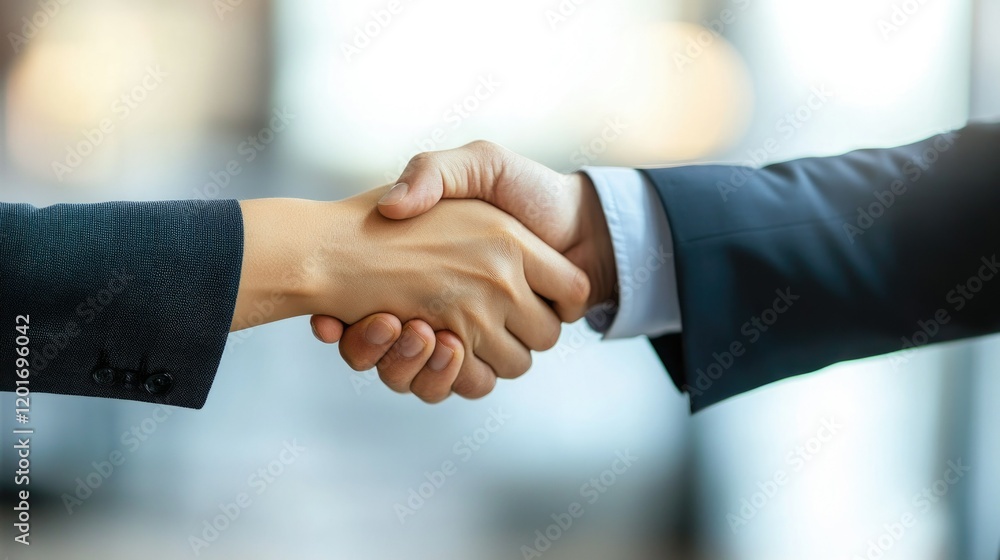 Professional Handshake Between Two Business Executives Professional Handshake Between Two Business Executives