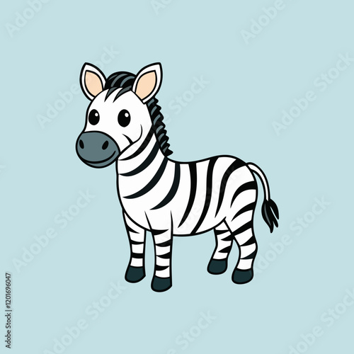 zebra cartoon isolated on white