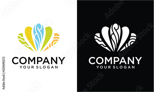 Creative Shell Logo circle abstract design