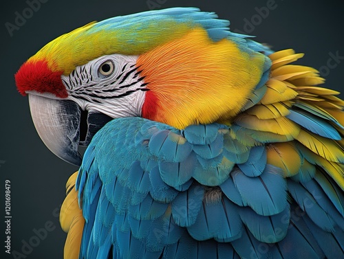 Vivid Macaw Portrait photo