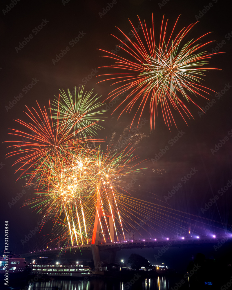 fireworks festival over the river fireworks festival over the river